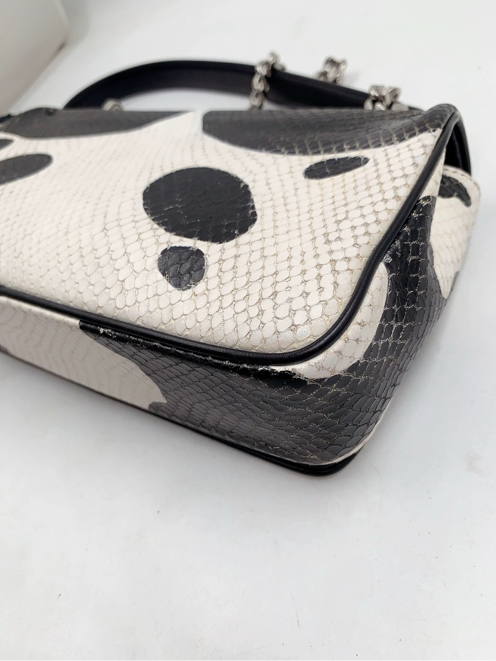 Authentic Burberry TB Logo Cow Print Leather Shoulder Bag - Picture 10 of 12